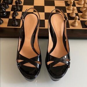 Sergio Rossi mirror patent wedges
